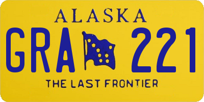 AK license plate GRA221