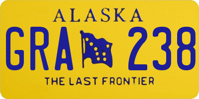 AK license plate GRA238
