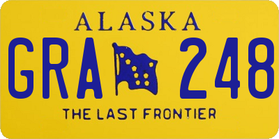 AK license plate GRA248