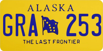 AK license plate GRA253