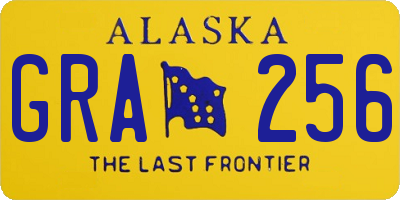 AK license plate GRA256