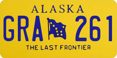 AK license plate GRA261