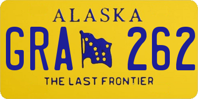 AK license plate GRA262