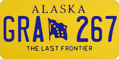 AK license plate GRA267