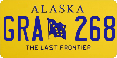AK license plate GRA268