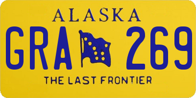 AK license plate GRA269