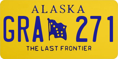 AK license plate GRA271