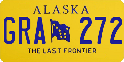 AK license plate GRA272
