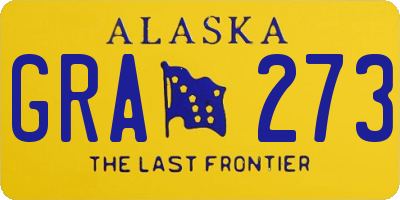 AK license plate GRA273