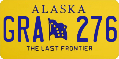 AK license plate GRA276