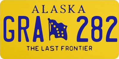 AK license plate GRA282