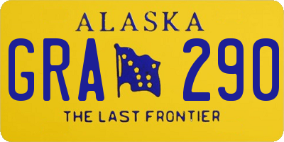 AK license plate GRA290