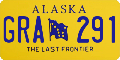 AK license plate GRA291