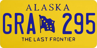 AK license plate GRA295