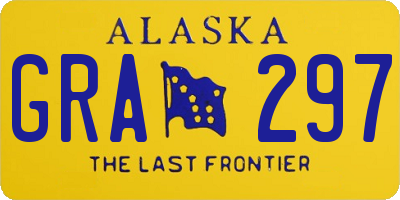 AK license plate GRA297