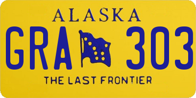 AK license plate GRA303