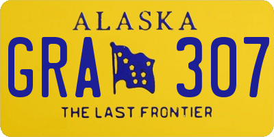 AK license plate GRA307