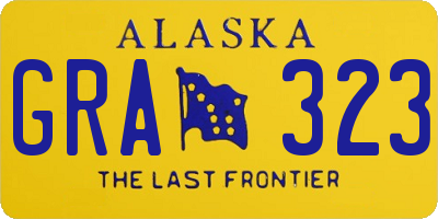 AK license plate GRA323