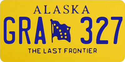 AK license plate GRA327