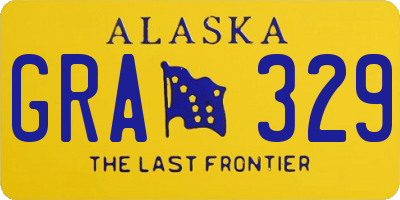 AK license plate GRA329