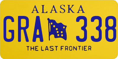 AK license plate GRA338