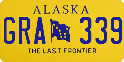 AK license plate GRA339