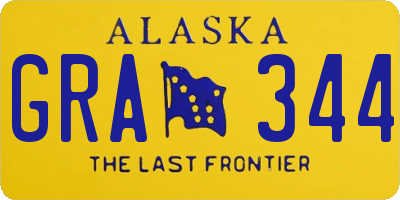 AK license plate GRA344