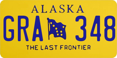 AK license plate GRA348