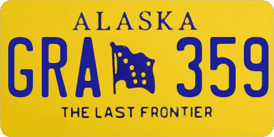 AK license plate GRA359