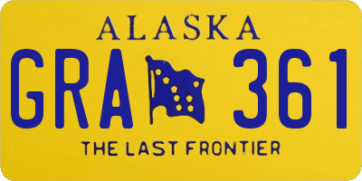AK license plate GRA361