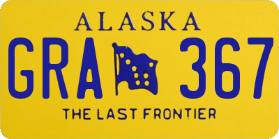 AK license plate GRA367