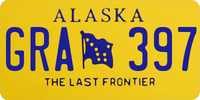 AK license plate GRA397