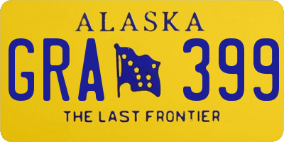 AK license plate GRA399
