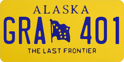 AK license plate GRA401