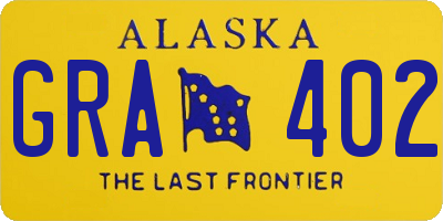 AK license plate GRA402