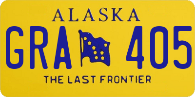 AK license plate GRA405
