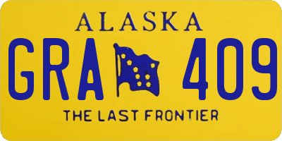 AK license plate GRA409