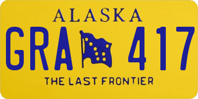 AK license plate GRA417