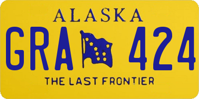 AK license plate GRA424
