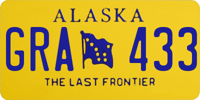 AK license plate GRA433