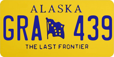 AK license plate GRA439