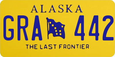 AK license plate GRA442