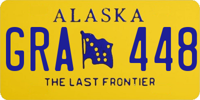 AK license plate GRA448