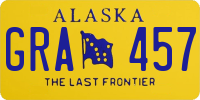 AK license plate GRA457