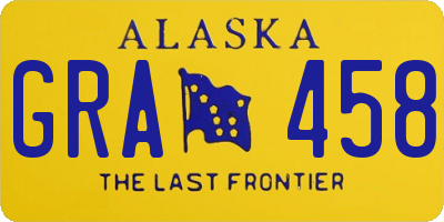 AK license plate GRA458