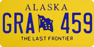 AK license plate GRA459