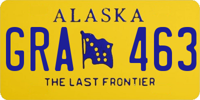 AK license plate GRA463