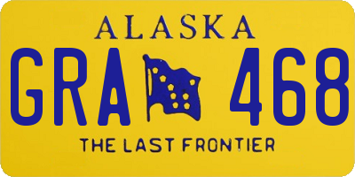 AK license plate GRA468