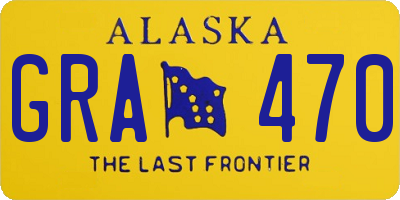 AK license plate GRA470