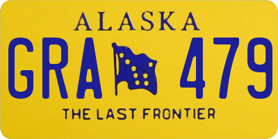 AK license plate GRA479